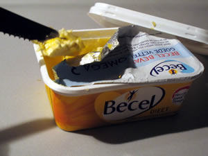 Becel margarine, een product van Unilever.